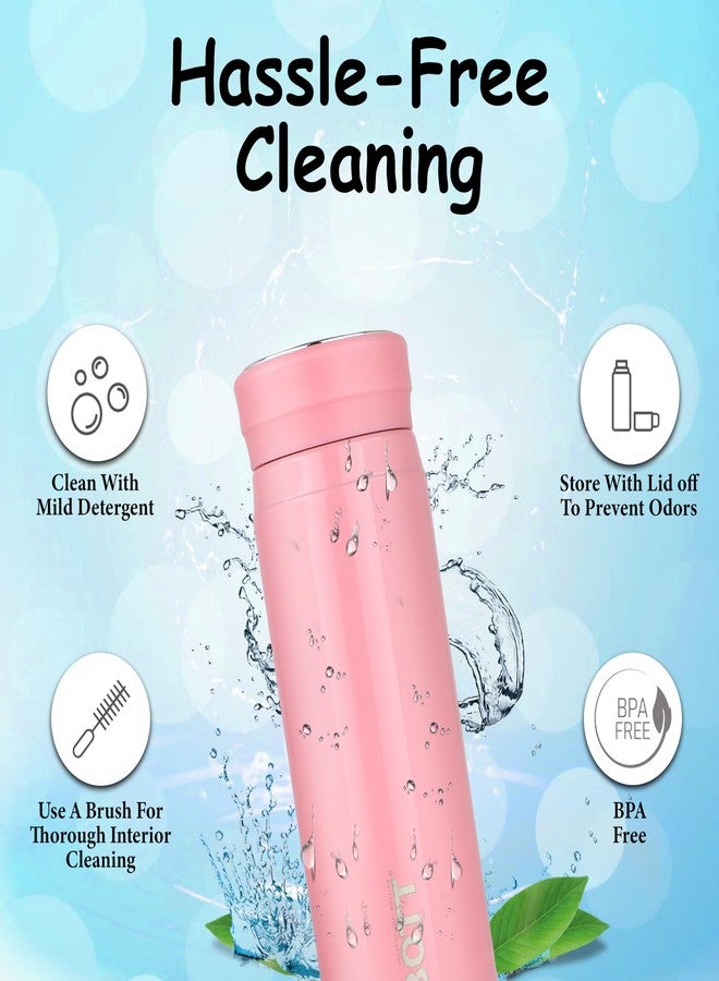 Probott Wow 240ml Stainless Steel Vacuum Insulated Flask for Kids | Perfect Water Bottle for Baby, Pink | Wide Mouth | Easy to Open & Carry | Hot & Cold | Perfect for Toddlers | Leakproof - Image 2